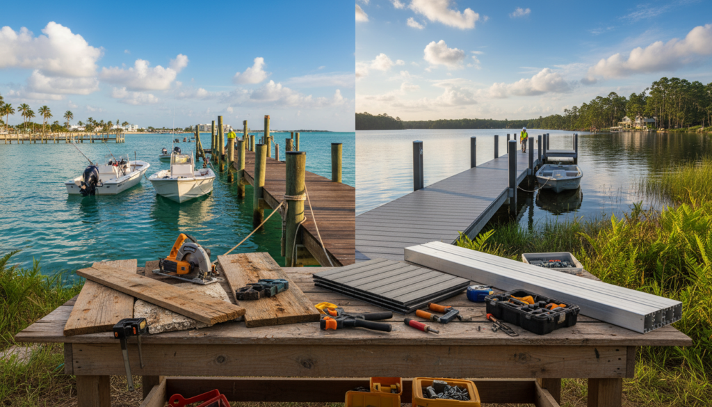 best materials for dock construction in jacksonville saltwater vs freshwater