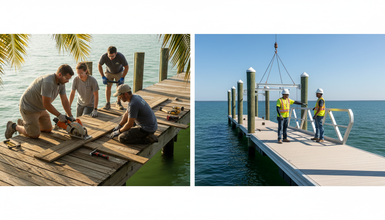 dock repair vs replacement cost jacksonville florida