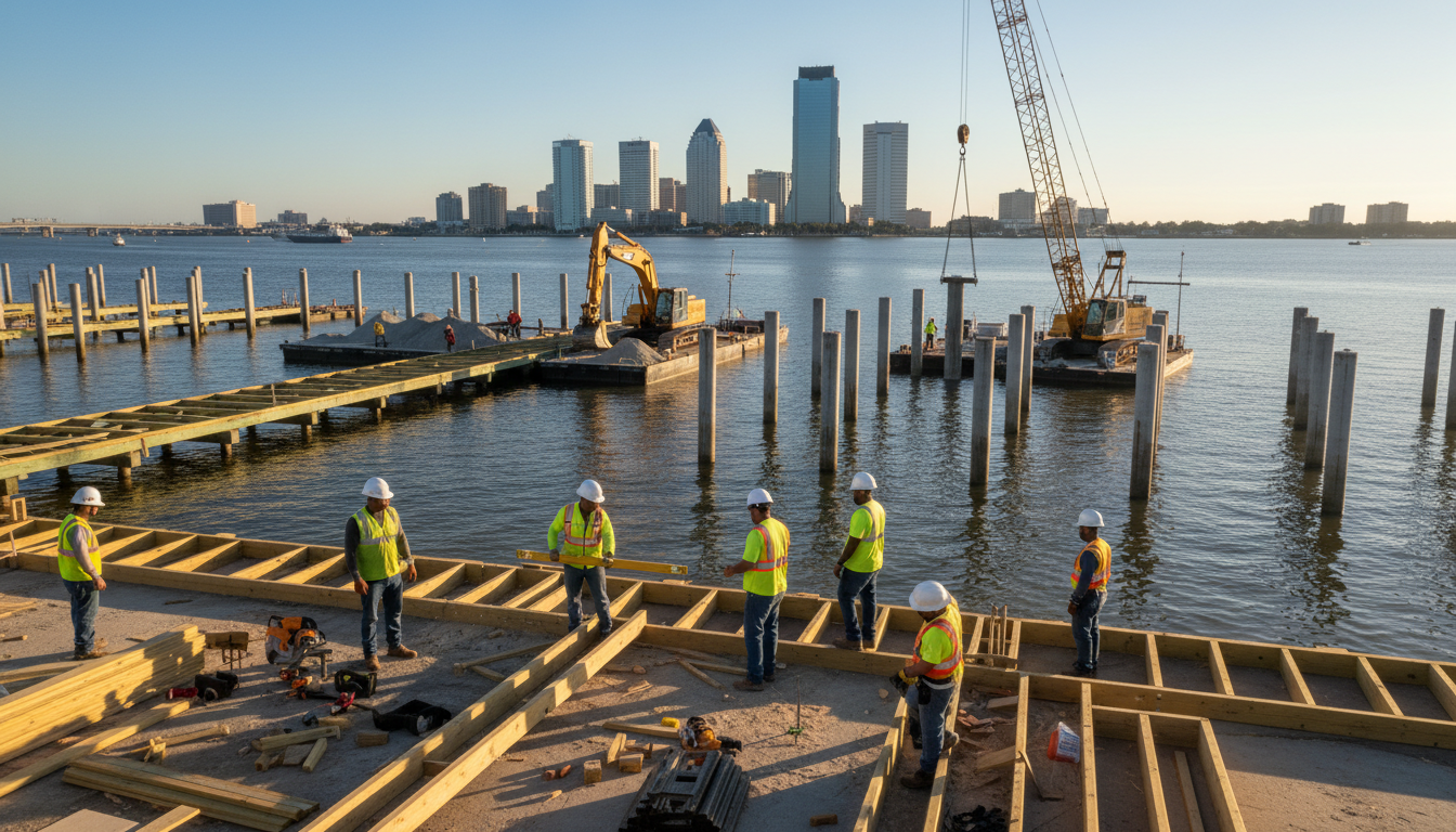 how long does it take to build a dock in jacksonville from start to finish